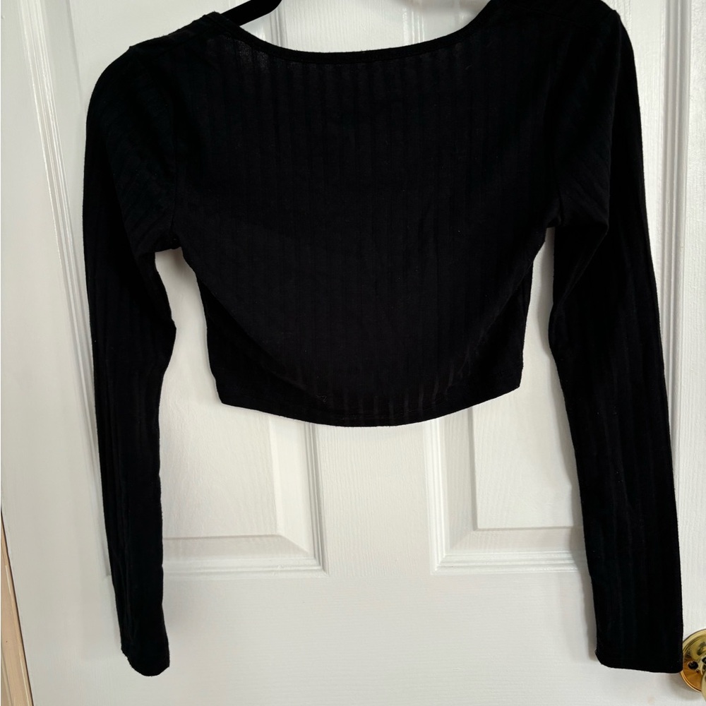 SHEIN cropped long sleeve with stripe pattern